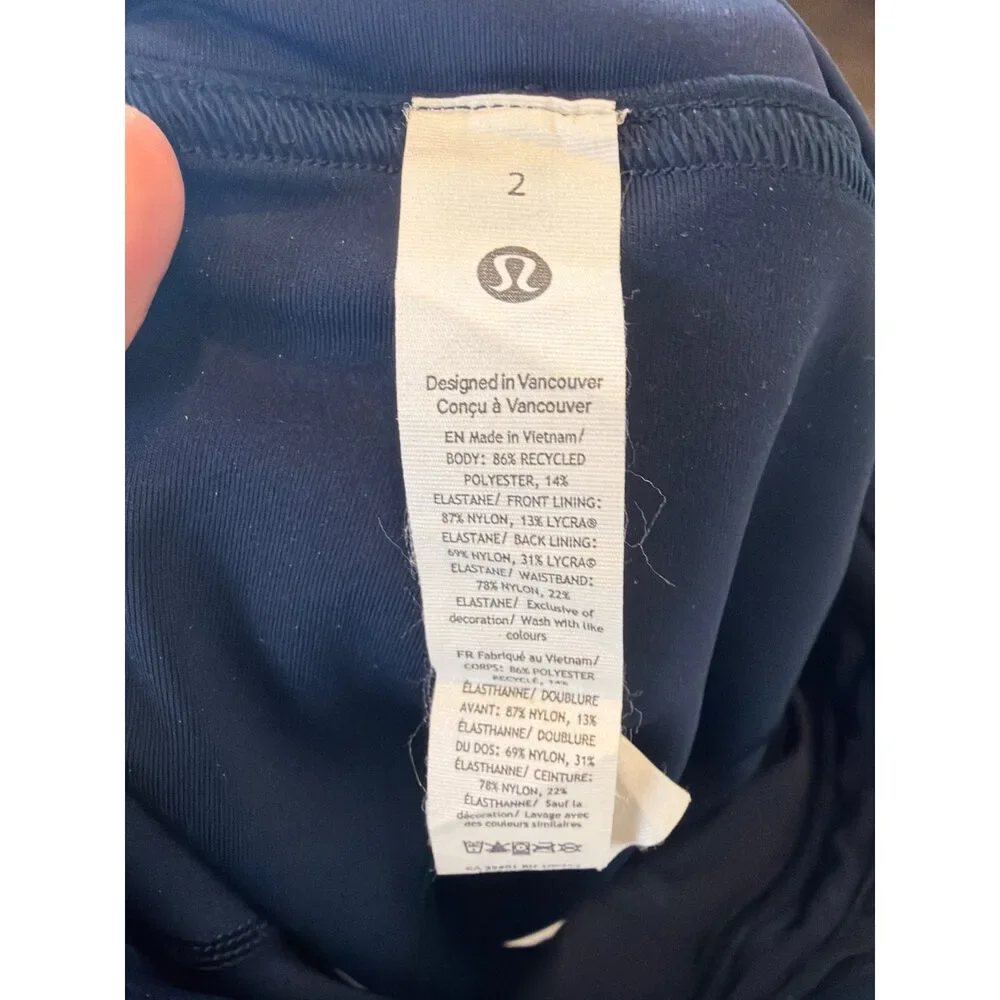 Lululemon Athletic Skort Navy Flared Hem Size 2
